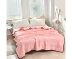 Summer Blankets Air Condition Comfort Lightweight Thin Quilt Pink