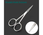 Small Scissors - Nail Cuticle Scissors/ Manicure Scissors Kit - Straight and Curved Blade Beauty Scissor