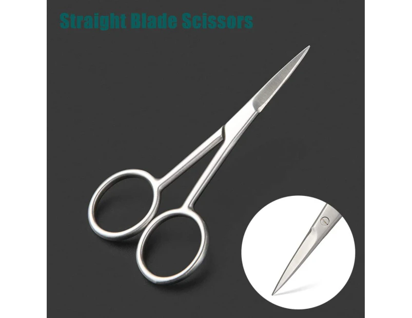 Small Scissors - Nail Cuticle Scissors/ Manicure Scissors Kit - Straight and Curved Blade Beauty Scissor