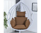 Hanging Swing Chair Cushion  Egg Chair Pad Outdoor Garden Home Decor Brown