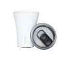 Sttoke Ceramic Reusable Coffee Cup 12oz Gunmetal Grey