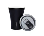 Sttoke Ceramic Reusable Coffee Cup 12oz Gunmetal Grey