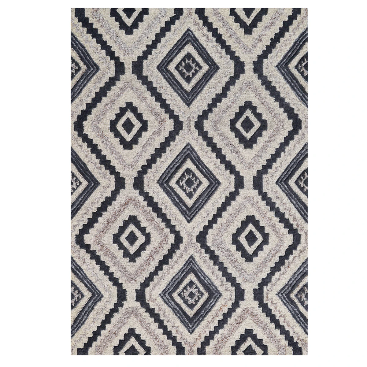 Designer Handmade Wool Rug-Matrix 6346-Natural