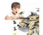 Battle Tank Toy With Realistic Light & Sound Rotating Turret Military Vehicles Sets With 6 Mini Cars 1 Mini Plane