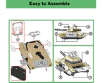 Battle Tank Toy With Realistic Light & Sound Rotating Turret Military Vehicles Sets With 6 Mini Cars 1 Mini Plane