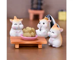 Resin Dollhouse Miniature Cute Cartoon Peeling Peanut Hamster Mini Ornaments-10#