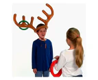 2 Sets of Inflatable Reindeer Antlers Games Inflatable Reindeer Antlers Hat Band Rings, Family Christmas Party Games