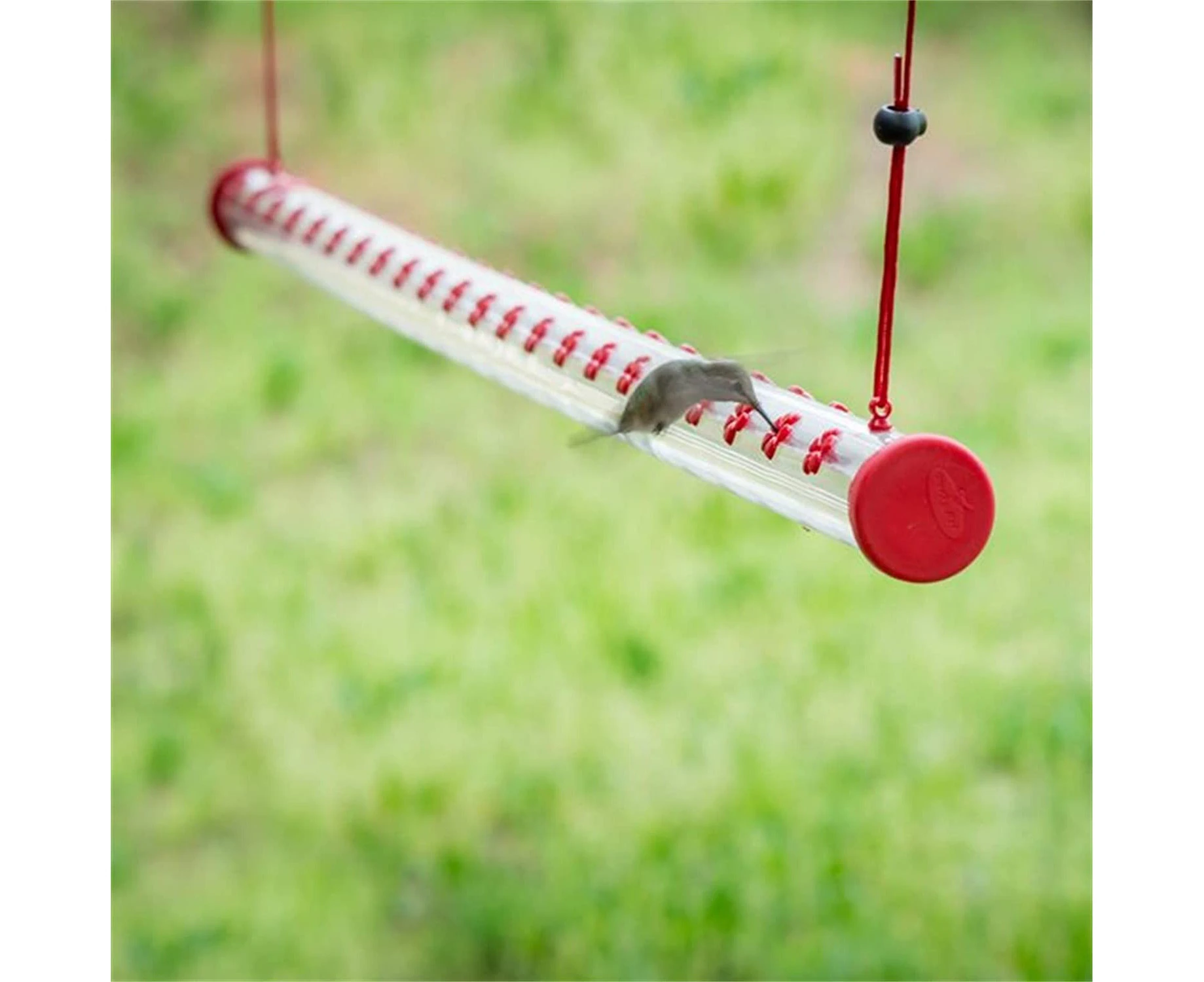 Hummingbird Feeder Bird Feeder with Bright Red Transparent Polycarbonate Tube, Easy to Clean, Hummingbird Feeders for Outdoors, Patio, Garden, Yard