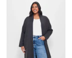 Target Plus Size Longline Shawl Cardigan - Grey