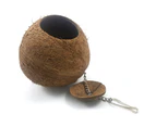 Coconut Shell Bird Nest House Hut Pet Parrot Budgies Hanging Toy Cage Decoration-Brown 1