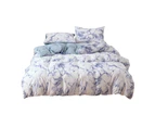 1 Set Bedspreads Skin-friendly Marble Pattern Polyester Duvet Cover with Pillowcase Bedding Comforter for Home-Blue