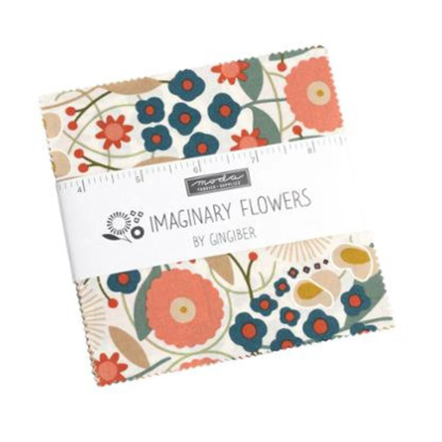 Moda Quilting Patchwork Charm Pack Imaginary Flowers 5 Inch Fabrics