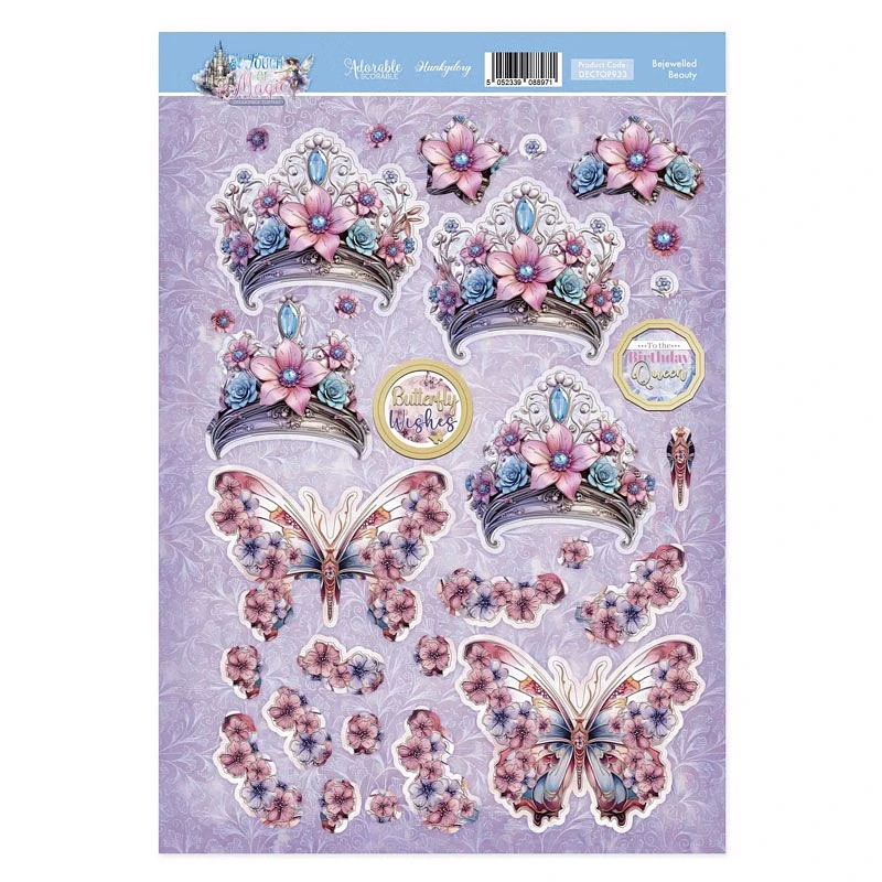 Hunkydory Bejewelled Beauty Decoupage Topper Sheet