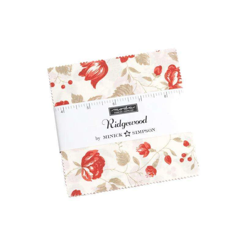 Moda Ridgewood Charm Pack 5" Squares Fabric by Minick & Simpson Quilting Sewing  Craft