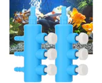 2Pcs Fish Tank Air Splitter Air Pipe Distributor Aquarium Oxygen Pump Adapter Accessory3 Way