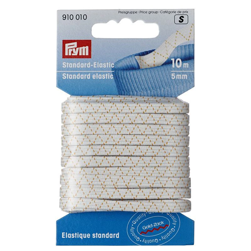 Standard Elastic White 5mm x 10m by Prym