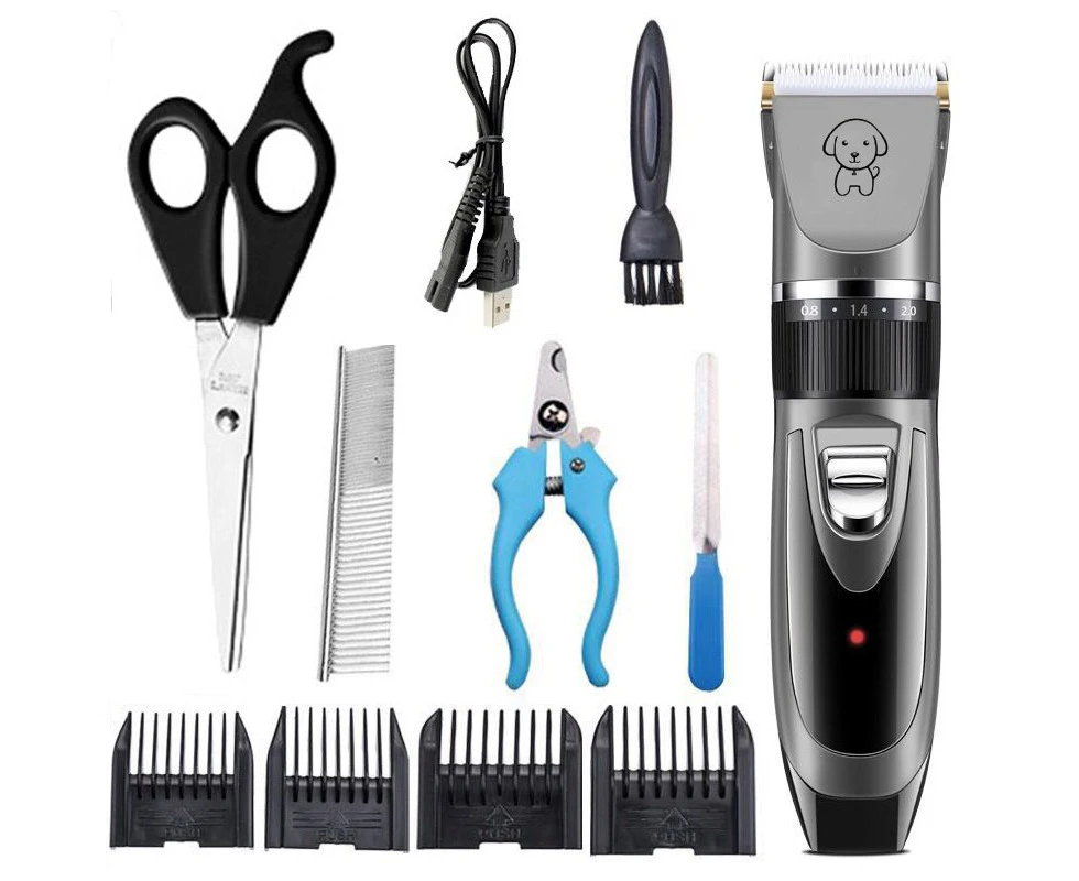 dog clippers dog hair clippers Cordless dogs grooming kit cat hair trimmer pet grooming tool USB Rechargeable Low-noise