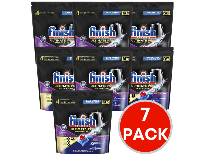 7 x Finish Ultimate Pro Material Care Dishwasher Tablets Pk35 (245 tablets)