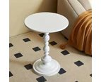 Nnetm Nordic French Retro Corner Table Vintage White Iron Bedside Table For Balcony