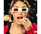 10 Pairs 3D Cardboard Glasses Glasses Universal Anaglyph 3D Glasses Cardboard Paper Red Blue Cyan or Movie