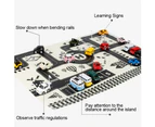 83x59cm Kids Car City Road Play Mat Carpet Traffic Signs Blocks Education Toy
