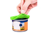 3Pcs Dog Feeding Set Silicone Pet Slow Feeder Lick Mat with Can Lids and Spoon Green