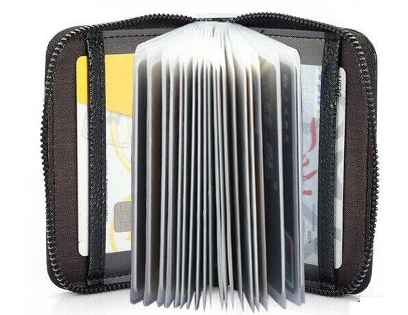 Mini Leather 22 Cards Wallet Business Case Purse Credit Card Holder