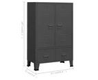 vidaXL Industrial Wardrobe Anthracite 67x35x107 cm Steel