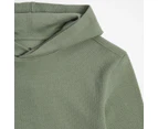 Target Waffle Hooded Top - Green