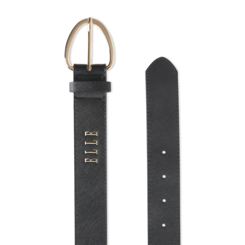 Elle Women's/Ladie's Lilou Modern Buckle Fashion Belt Black - Black