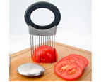 Vegetable Chopper, All-In-One Stainless Steel Onion Holder, Odor Remover & Chopper & Cutter