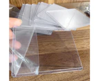 25Pcs Game Card Holder Waterproof Dust-proof 35PT Transparent PVC Game Card Protector with Protective Film for NBA Photo Card-Transparent