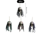 Halloween decoration, ghost hanging, animated skeleton ghost, hanging decoration horror for Halloween (hanging skull)