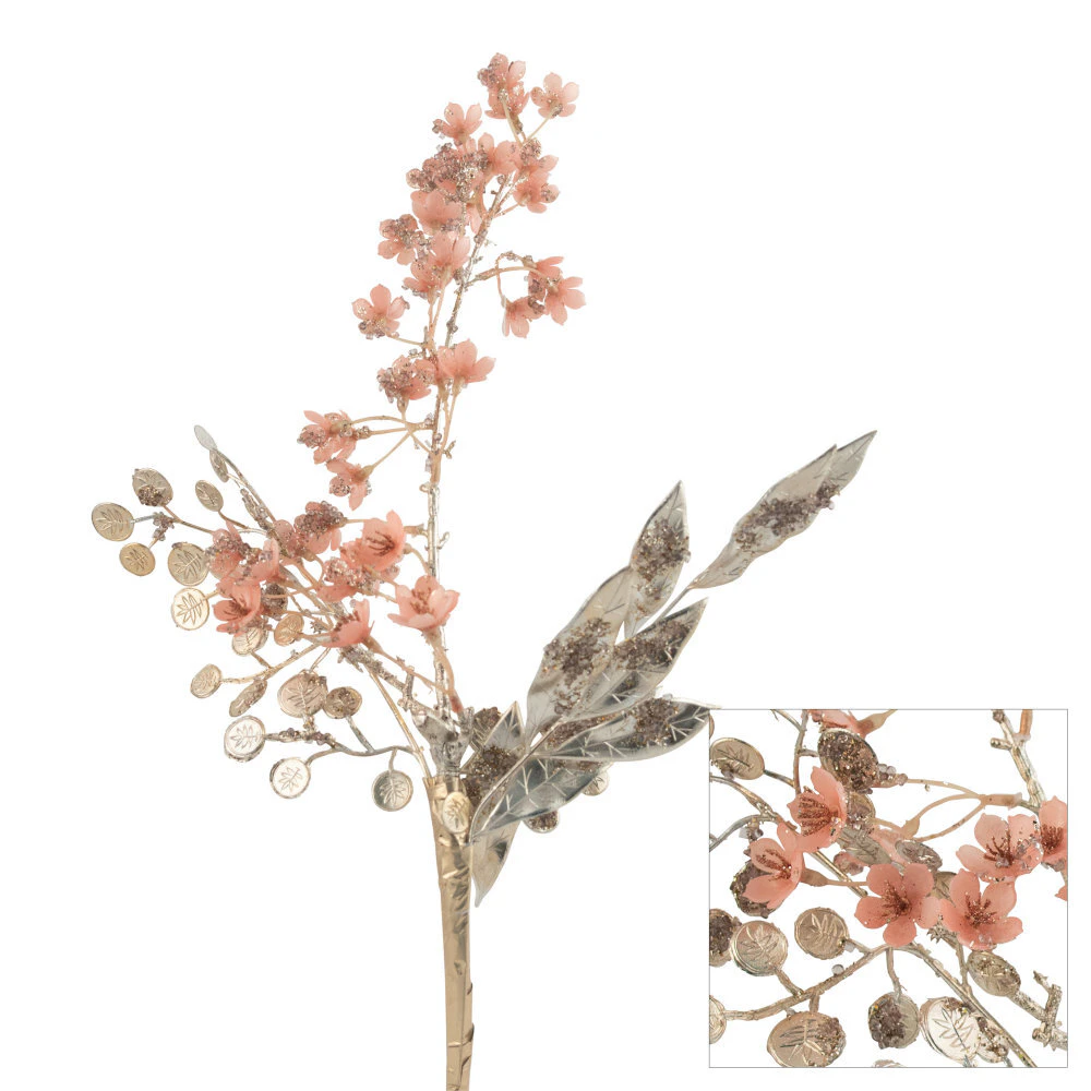 Champagne Pink Flower Stem 62cm