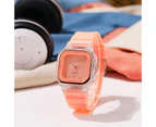 Square Silicone Strap Quartz Watch for Women Square Ladies Wristwatch Digital Dial Sports Watch Simple Pink Clock Reloj Mujer