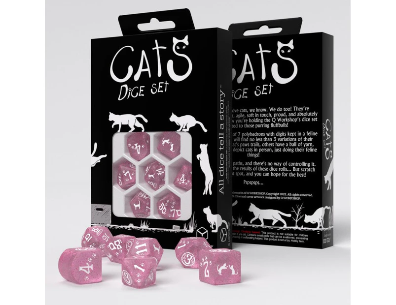 Q Workshop Cats Dice Set Daisy Dice Set 7