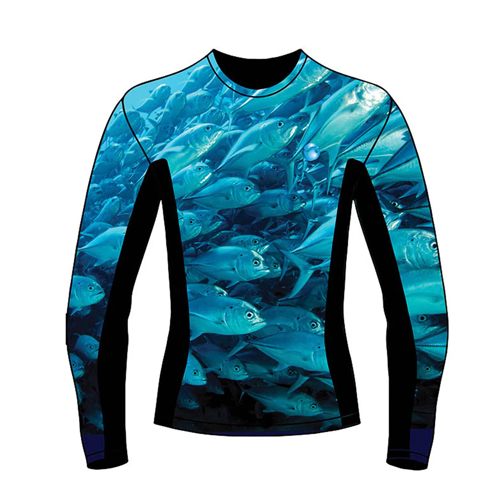 AFN Solar Shirt Long Sleeve Sports Outdoor Range Tee Baitball Print - Multicoloured