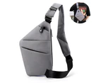 1 pcs Anti-Theft Waterproof Shoulder Backpack Sling Chest Crossbody - Grey