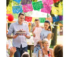 4 Packs Mexican Party Banners Large Plastic Papel Banner Fiesta Plastic Banners, 4 Different Designs, 60 Feet Long Totally$4 Pack Mexican Party Banners Fie