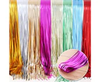 2 Pack Metal Foil Matte Tassel Curtain Party Decor For Props Festive Celebration Party Decor, 1 x 3m