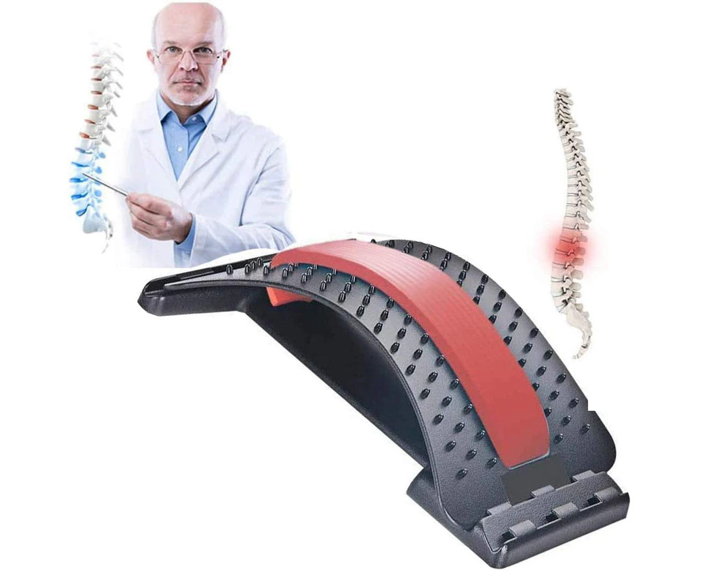 Lower Upper Back Back Stretcher Back Massage Lumbar Stretcher Posture Correction Back Support - Rot