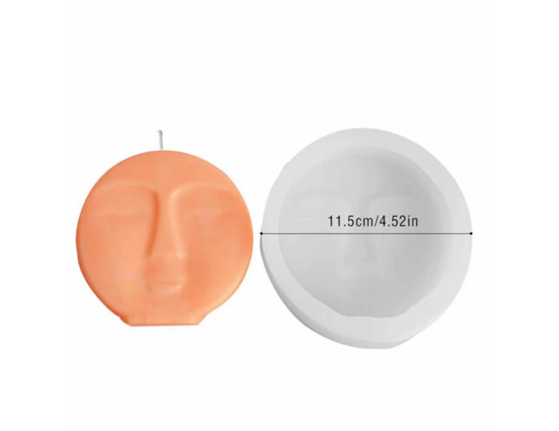 Face Shape 3D Candle Mould DIY Perfume Soap Candle Making Wax Silicone Mold
