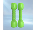 1 Pair Children Dumbbells Comfortable Grip Not Easily Deformed Long Service Life Household Practical Small Dumbbells Training Equipment -Green