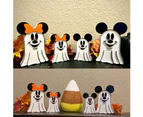 4PC Ghost Mickey and Minnie Halloween Decoration, Ghost Sculpture for Home Decoration Halloween Decoration Sets for Home Decoration Halloween Decoration