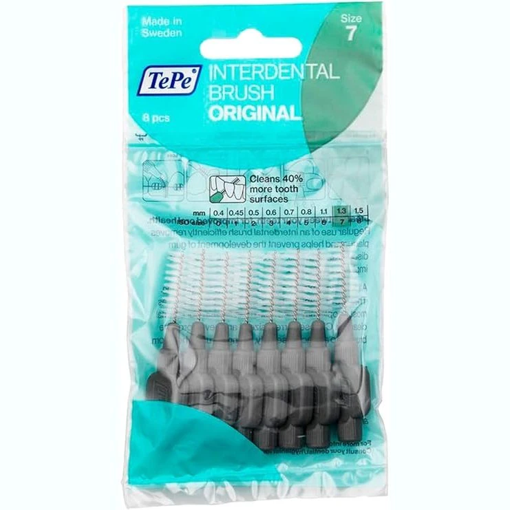 TePe Interdental Brushes Grey (Size 7) 8 Pack