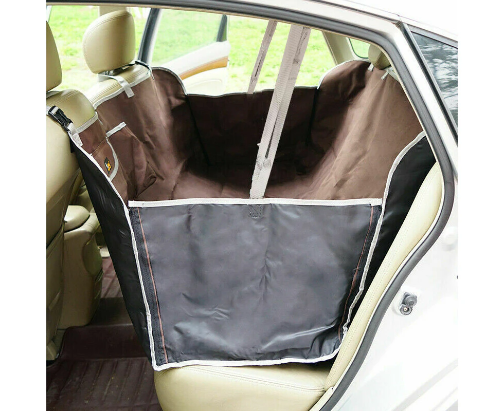 Coffee Large Waterproof Dog Back Seat Cover Hammock Pet Non-slip Pad Mat Heavy Duty 165*143*50CM