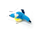 Cat Squeaky Toys Rechargeable Interactive Cat  Toy Touch Activated Kitten Plush Pet Toys Blue