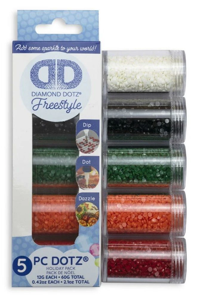 Diamond Dotz DOTZ Sampler Pack, HOLIDAY Pack 5 x 12g Cyclinders, DDA.081