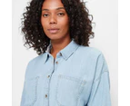 Target Drop Shoulder Denim Shirt - Blue