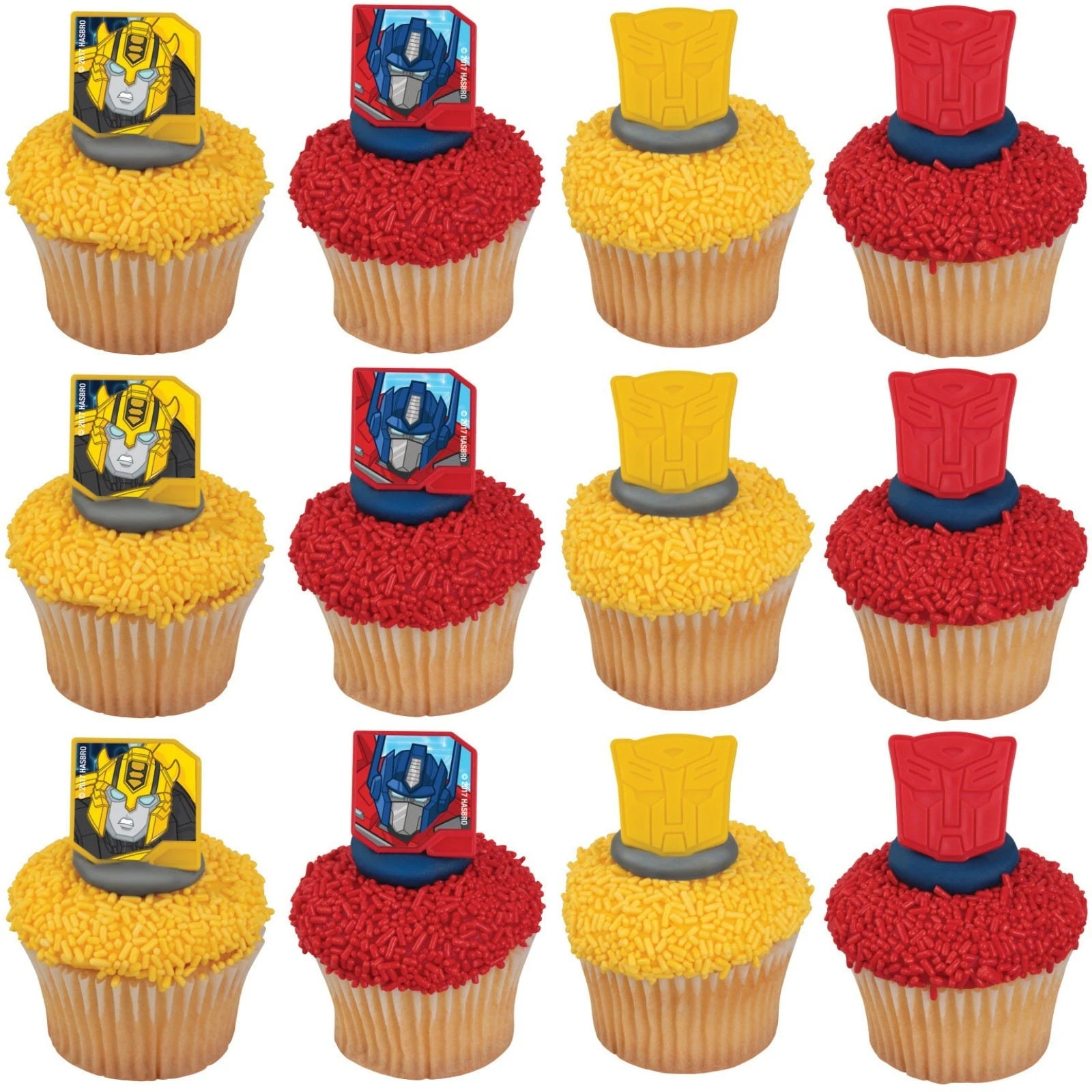 Transformers Autobot Protectors Cupcake Rings (Pack of 12)